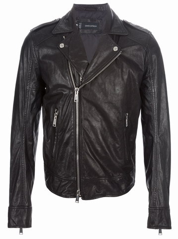 Veste Dsquared2 en Cuir Pas Cher Pour Homme